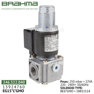 Brahma 13924760 EG15*L*GMO gas valve