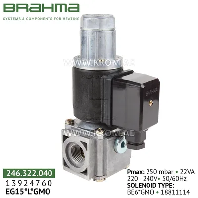 Brahma 13924760 EG15*L*GMO gas valve