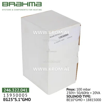 Brahma 13930005 EG25*S.1*GMO gas valve