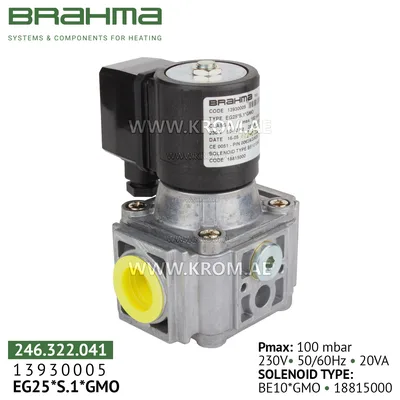 Brahma 13930005 EG25*S.1*GMO gas valve