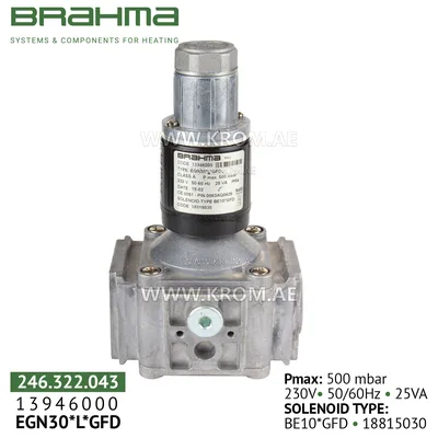 Brahma 13946000 EGN30*L*GFD gas valve