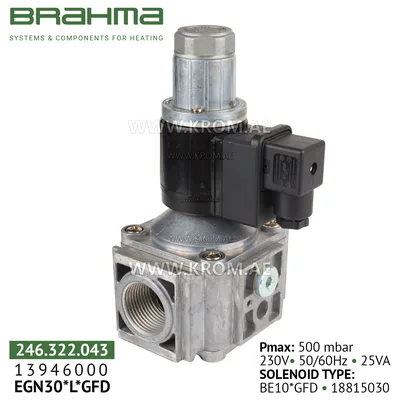 Brahma 13946000 EGN30*L*GFD gas valve