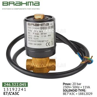 Brahma 13192241 E7/L*A3C oil valve