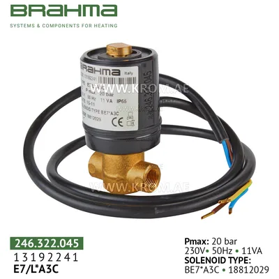 Brahma 13192241 E7/L*A3C oil valve
