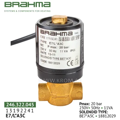 Brahma 13192241 E7/L*A3C oil valve