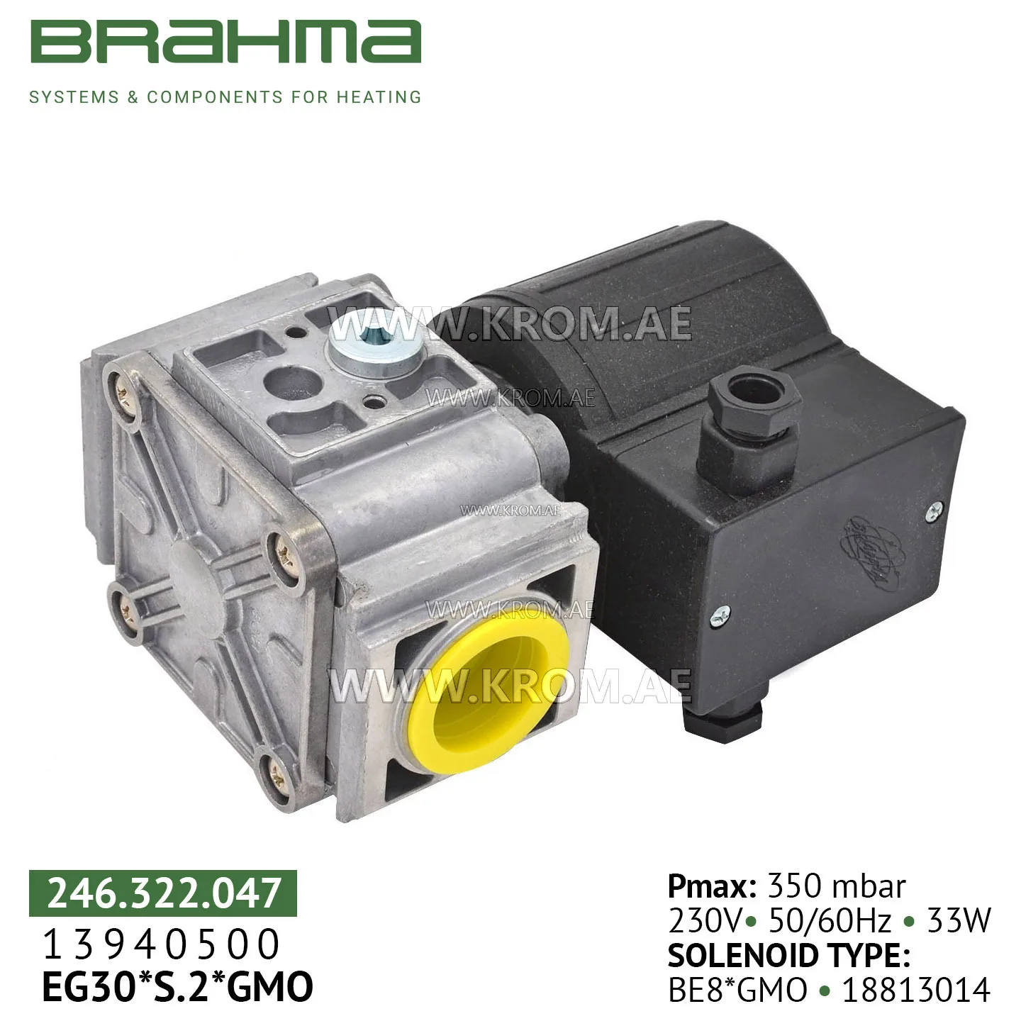 Brahma 13940500 EG30*S.2*GMO gas valve