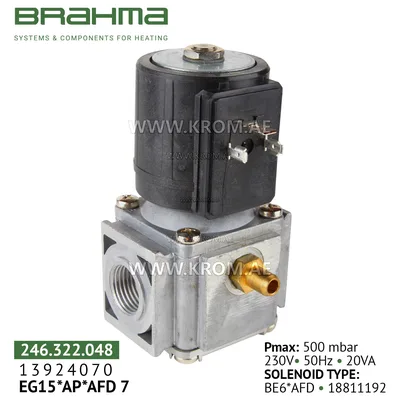 Brahma 13924070 EG15*AP*AFD 7 gas valve