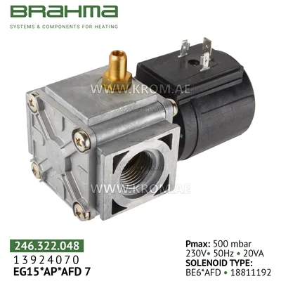 Brahma 13924070 EG15*AP*AFD 7 gas valve