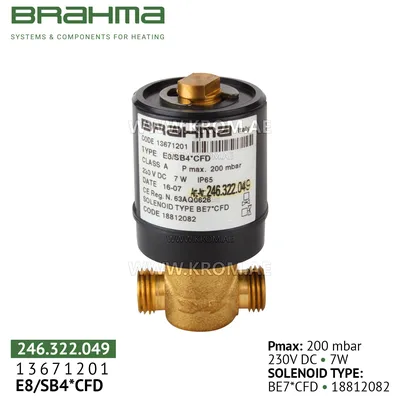 Brahma 13671201 E8/SB4*CFD gas valve