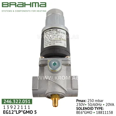 Brahma 13922111 EG12*LP*GMO5 gas valve