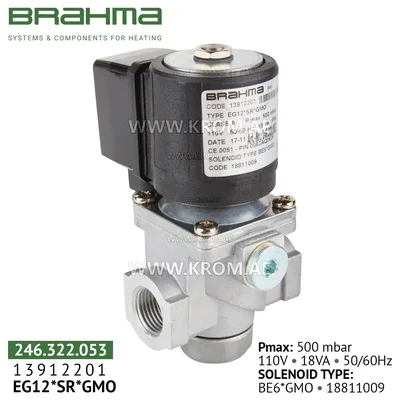 Brahma 13912201 EG12*SR*GMO gas valve