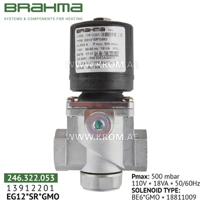 Brahma 13912201 EG12*SR*GMO gas valve