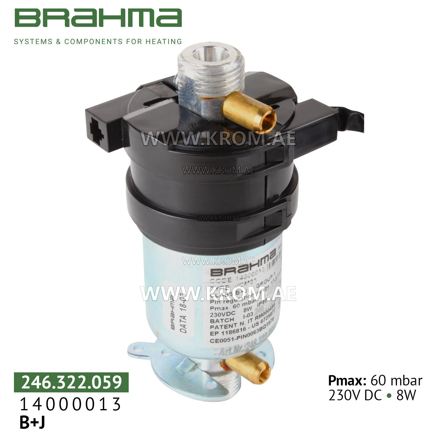Brahma 14000013 VCM01 gas valve