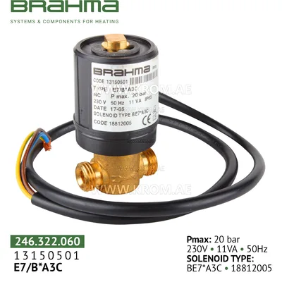 Brahma 13150501 E7/B*A3C oil valve