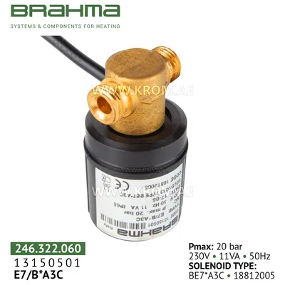 Brahma 13150501 E7/B*A3C oil valve