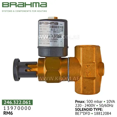 Brahma 13970000 RM6 gas valve