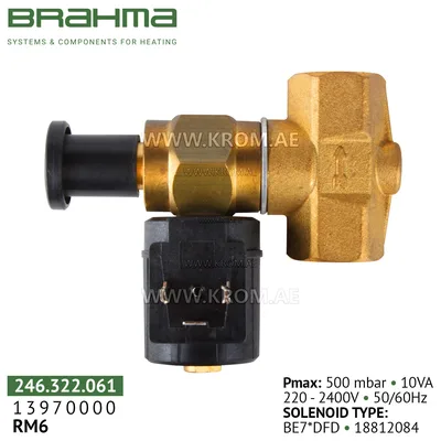 Brahma 13970000 RM6 gas valve