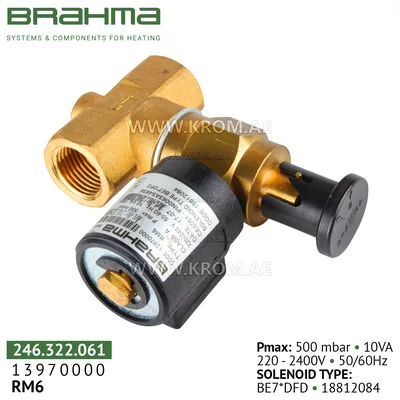 Brahma 13970000 RM6 gas valve