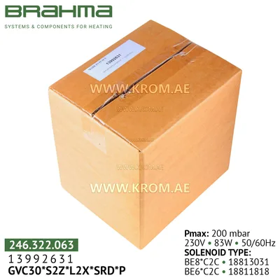 Brahma 13992631 GVC30*S2Z*L2X*SRD*P gas valve