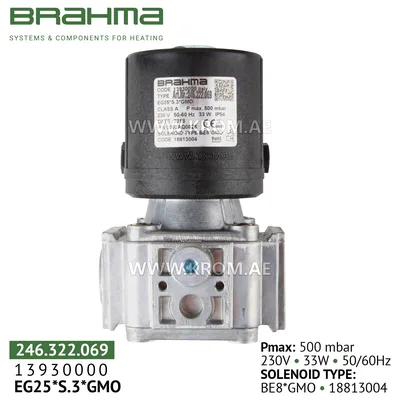Brahma 13930000 EG25*S.3*GMO gas valve