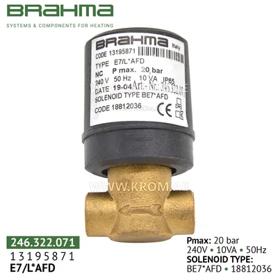 Brahma 13195871 E7/L*AFD oil valve