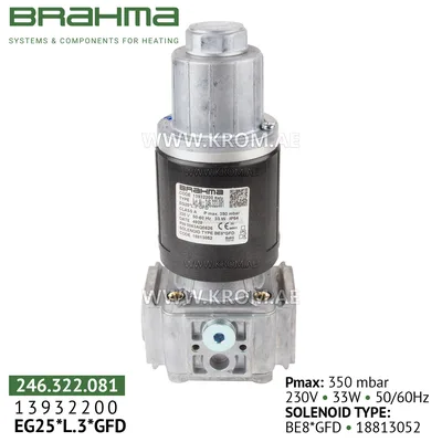 Brahma 13932200 EG25*L.3*GFD gas valve