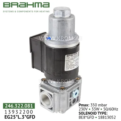 Brahma 13932200 EG25*L.3*GFD gas valve