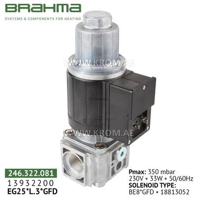 Brahma 13932200 EG25*L.3*GFD gas valve