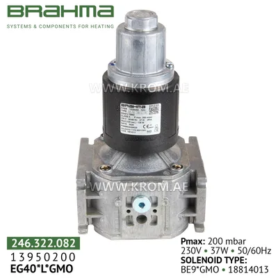 Brahma 13950200 EG40*L*GMO gas valve