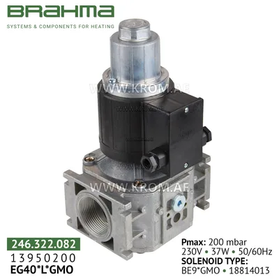 Brahma 13950200 EG40*L*GMO gas valve