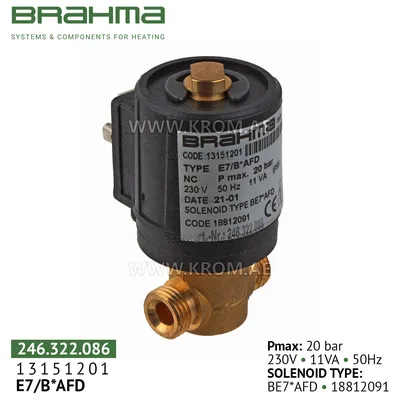 Brahma 13151201 E7/B*AFD oil valve