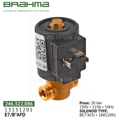 Brahma 13151201 E7/B*AFD oil valve