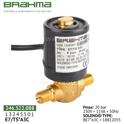 Brahma 13245501 E7/TS *A3C oil valve