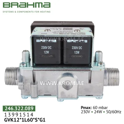 Brahma 13991514 GVK12*1L60*S*G1 gas valve