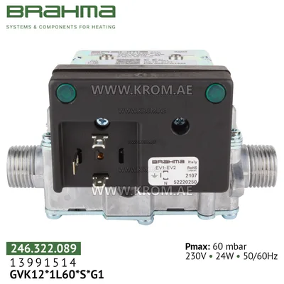 Brahma 13991514 GVK12*1L60*S*G1 gas valve