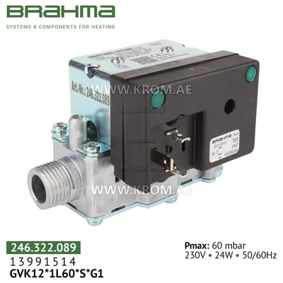 Brahma 13991514 GVK12*1L60*S*G1 gas valve
