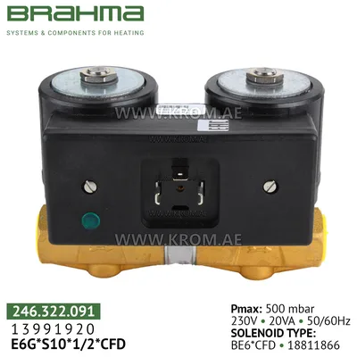 Brahma 13991920 GVC10*1/2*S*S* gas valve