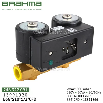 Brahma 13991920 GVC10*1/2*S*S* gas valve