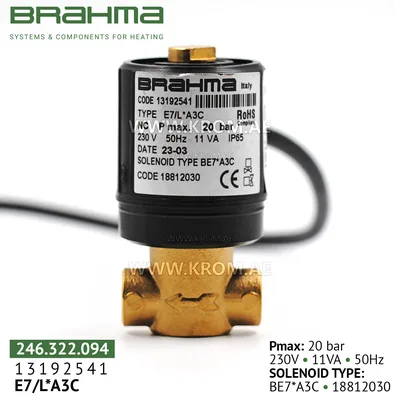 Brahma 13192541 E7/L*A3C oil valve