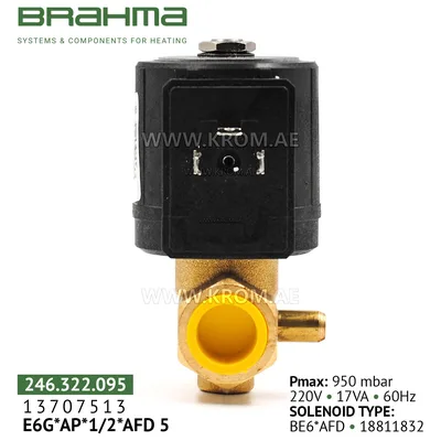 Brahma 13707513 E6G*A P*1/2*AFD5 gas valve