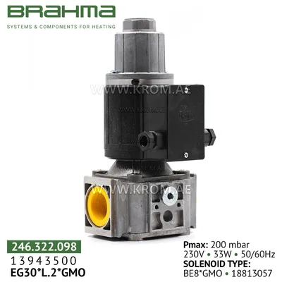 Brahma 13942503 EG30*L2*GMO gas valve