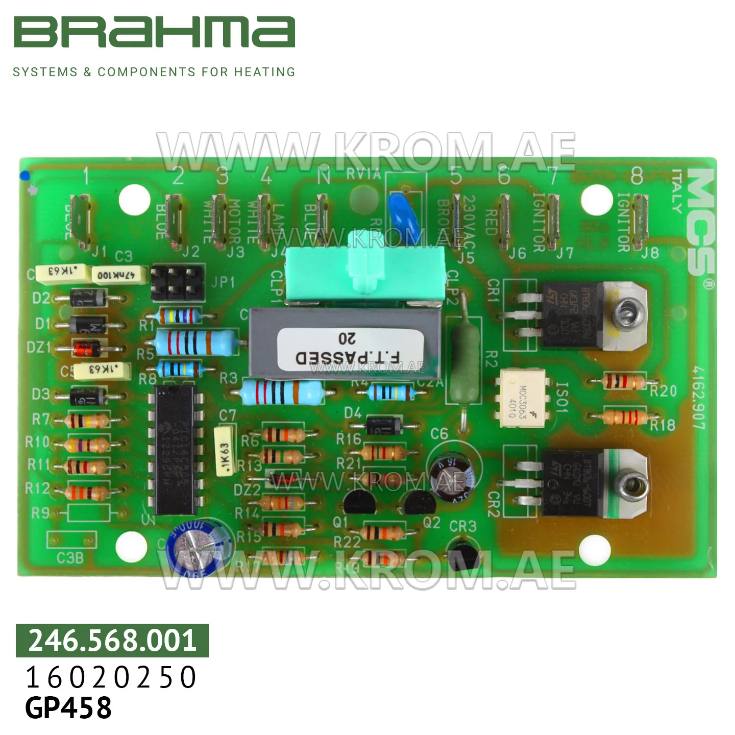 Brahma 16020250 GP 458.1N001 PCB (control board)