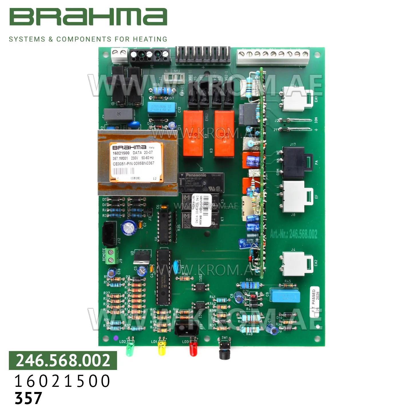 Brahma 16021500 357.1M001 PCB (control board)