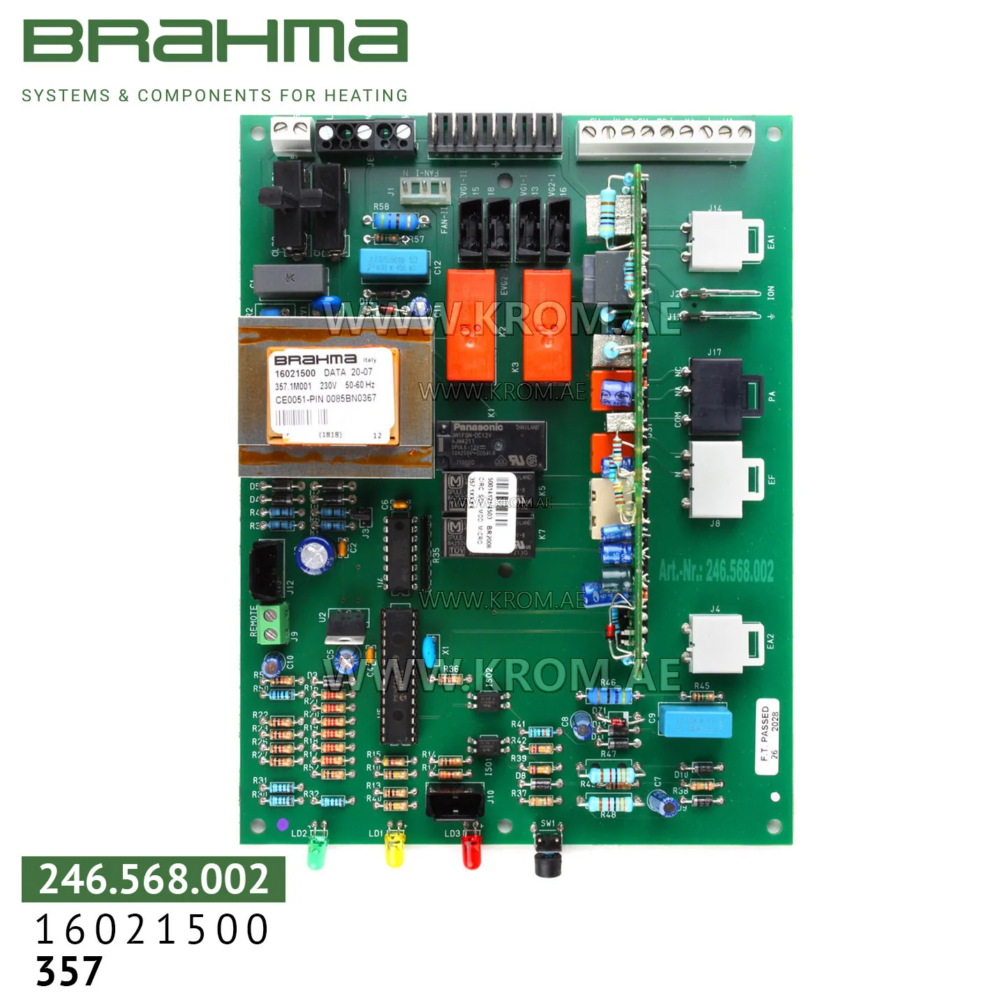 Brahma 16021500 357.1M001 PCB (control board)