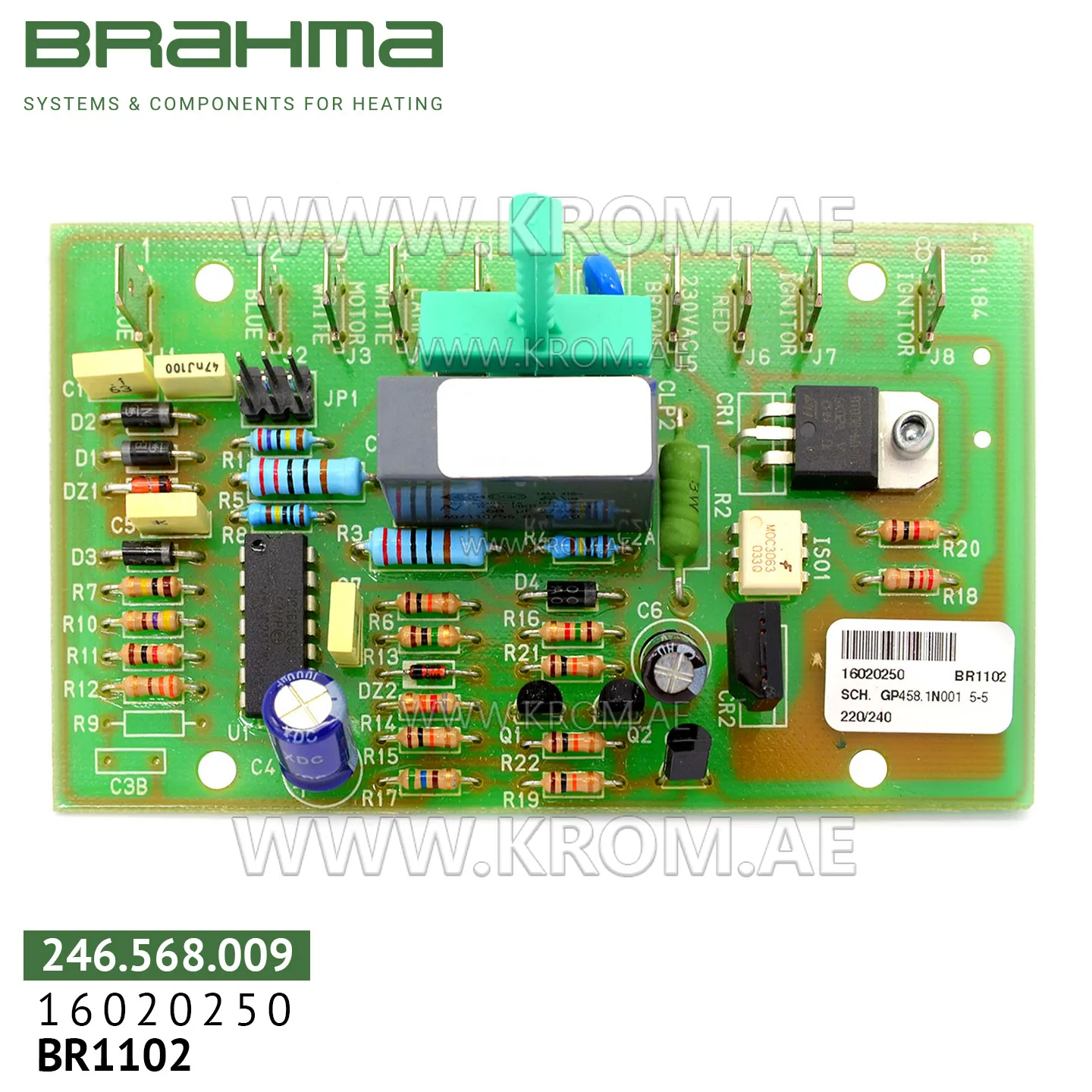 Brahma 16020250 BR1102 PCB (control board)