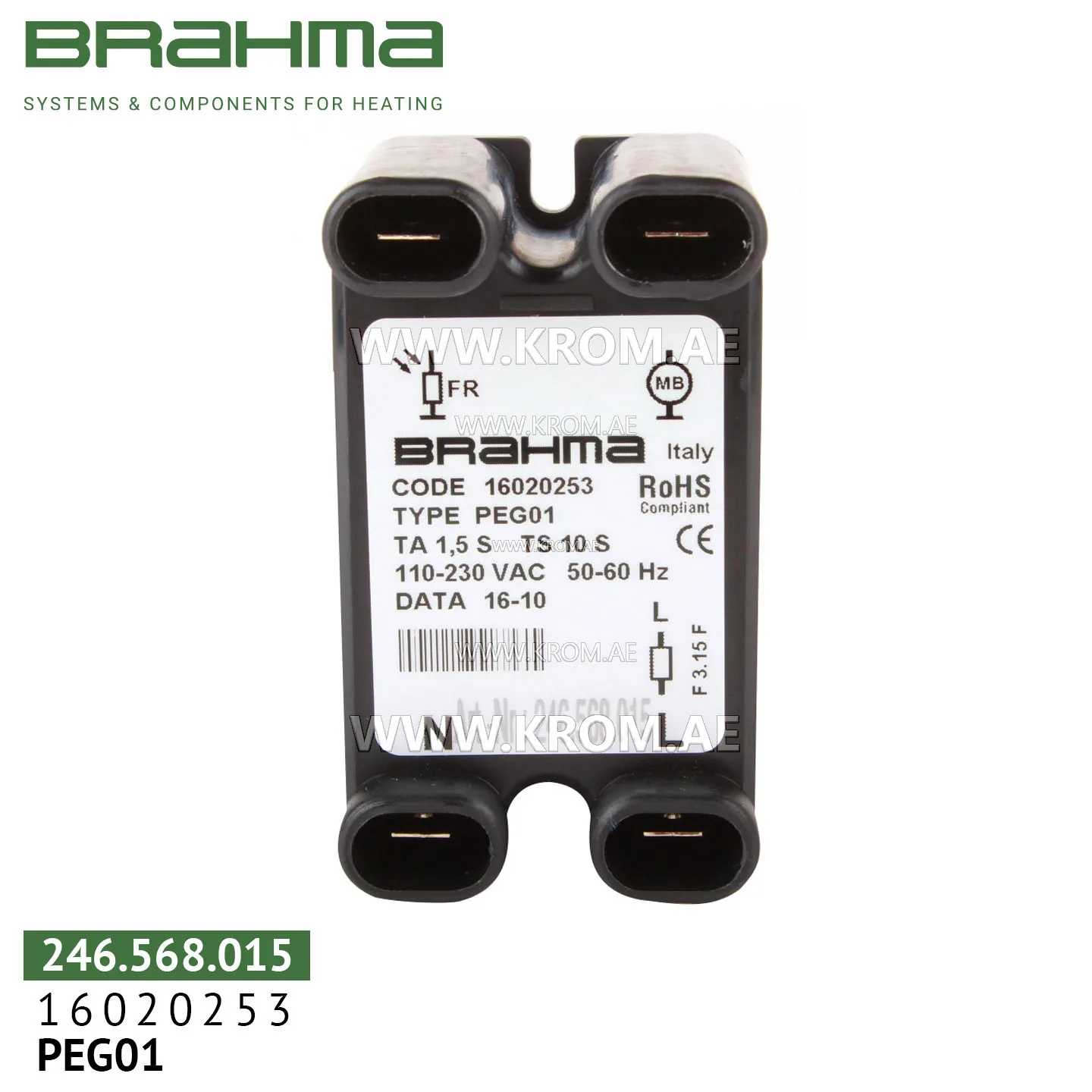 Brahma 16020253 PEG01 flame control
