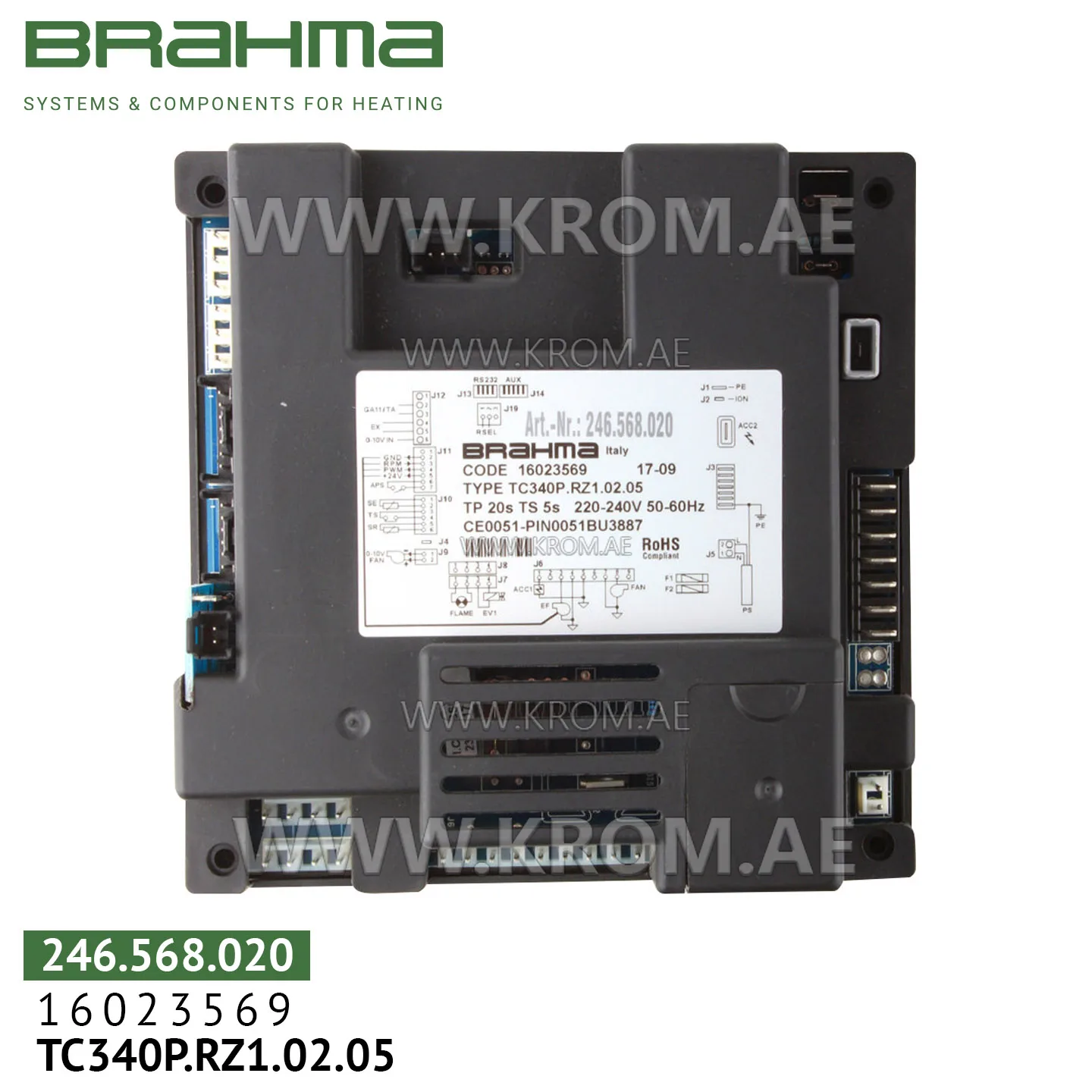 Brahma 16023569 TC340P.RZ1.02.05 PCB (control board)