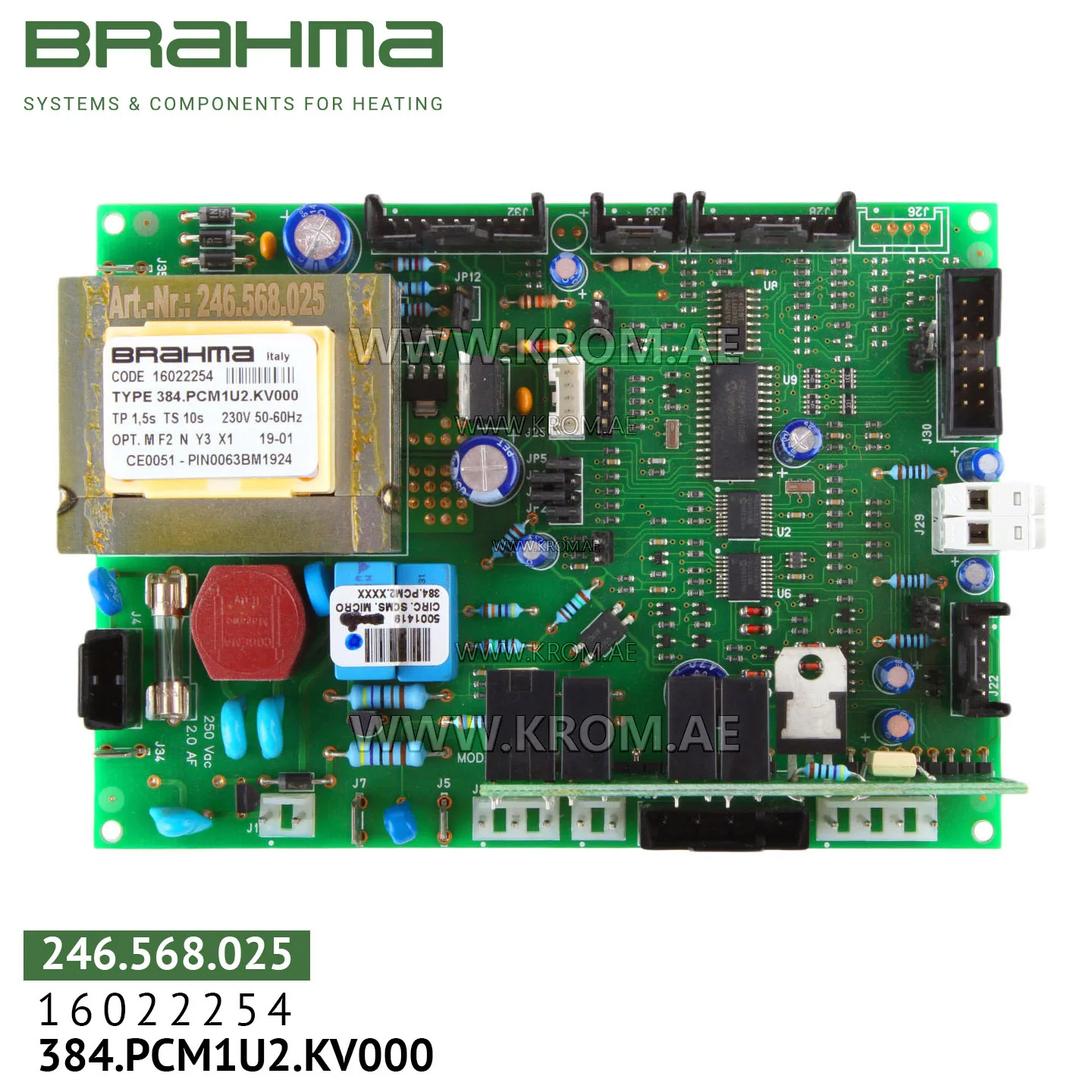 Brahma 16022254 384.PCM1U2.KV000 PCB (control board)