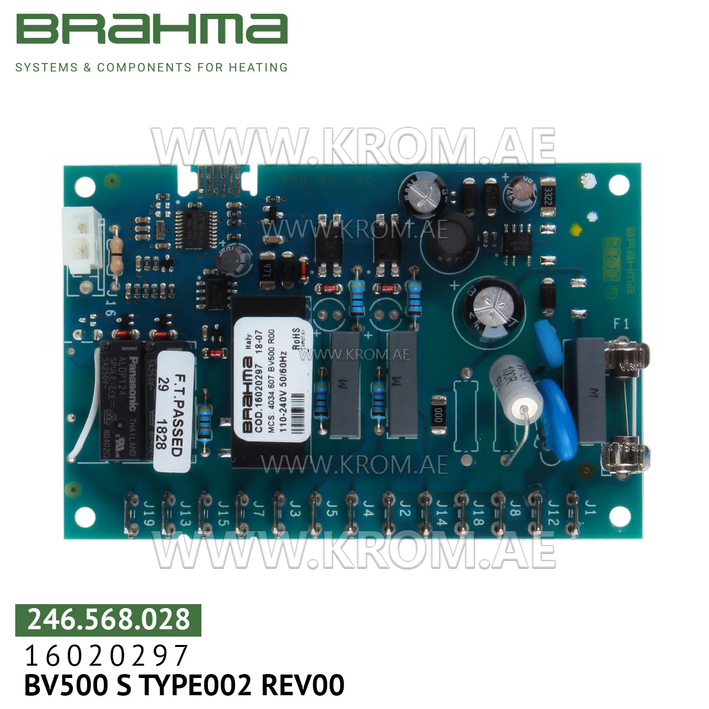 Brahma 16020297 BV500 S TYPE002 PCB (control board)
