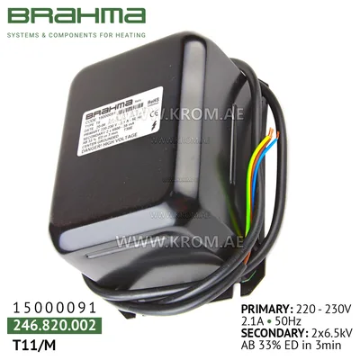 Brahma 15000091 T8 ignition transformer